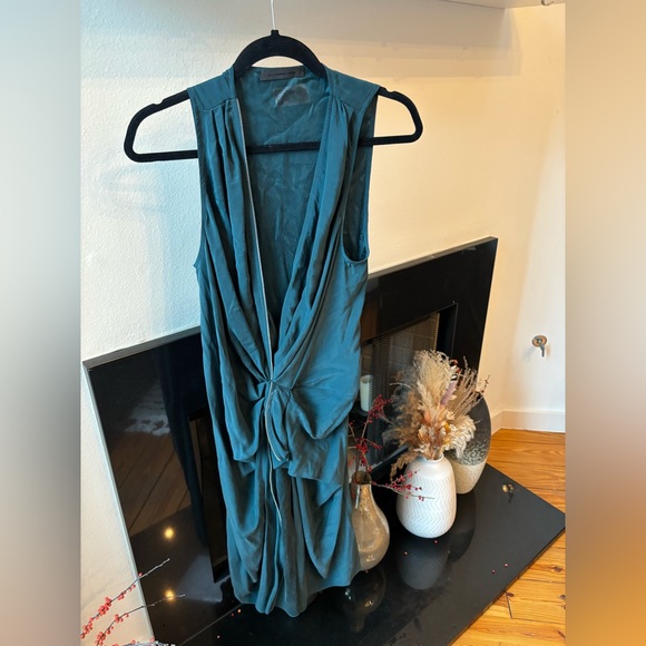 Alexander Wang Green Silk Zipper Maxi Dress - NEVER WORN - Picture 3 of 6
